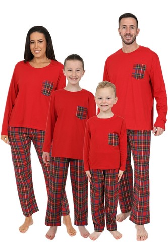 Pigiama lungo quadri rosso - quadri,