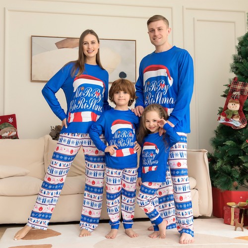 Pigiama natalizio blu famiglia - pigiama,